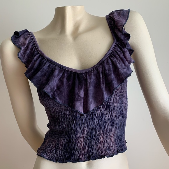 🦋✨ 2/15$ TOPS ✨🦋 american eagle Tie dye crop top - Picture 1 of 5